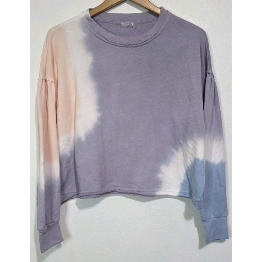 NEW Free People FP Movement Women S Yoga Boho Sweatshirt Tie Dye‎ Crop Pullover